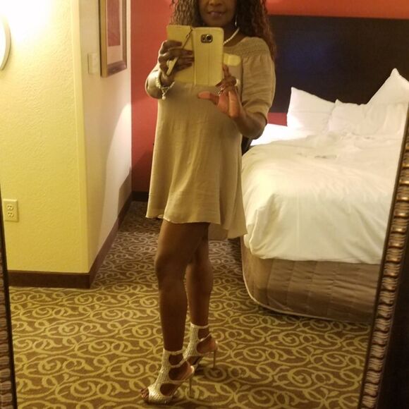 𝅺Purple Snow Khaki‎ Fit & Flare Mini Dress - Picture 1 of 13